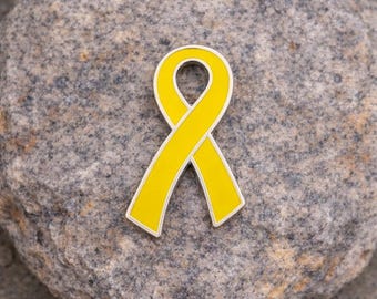 Gold Ribbon Awareness Pins - Childhood Cancer Pediatric Cancer Neuroblastoma - Fundraising Survivor Gifts - Events Bulk