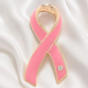 Pink Breast Cancer Ribbon Pins with Crystals for Fundraising, Gift Giving, Survivor Gifts, Events, Resell -Bulk Wholesale Packs