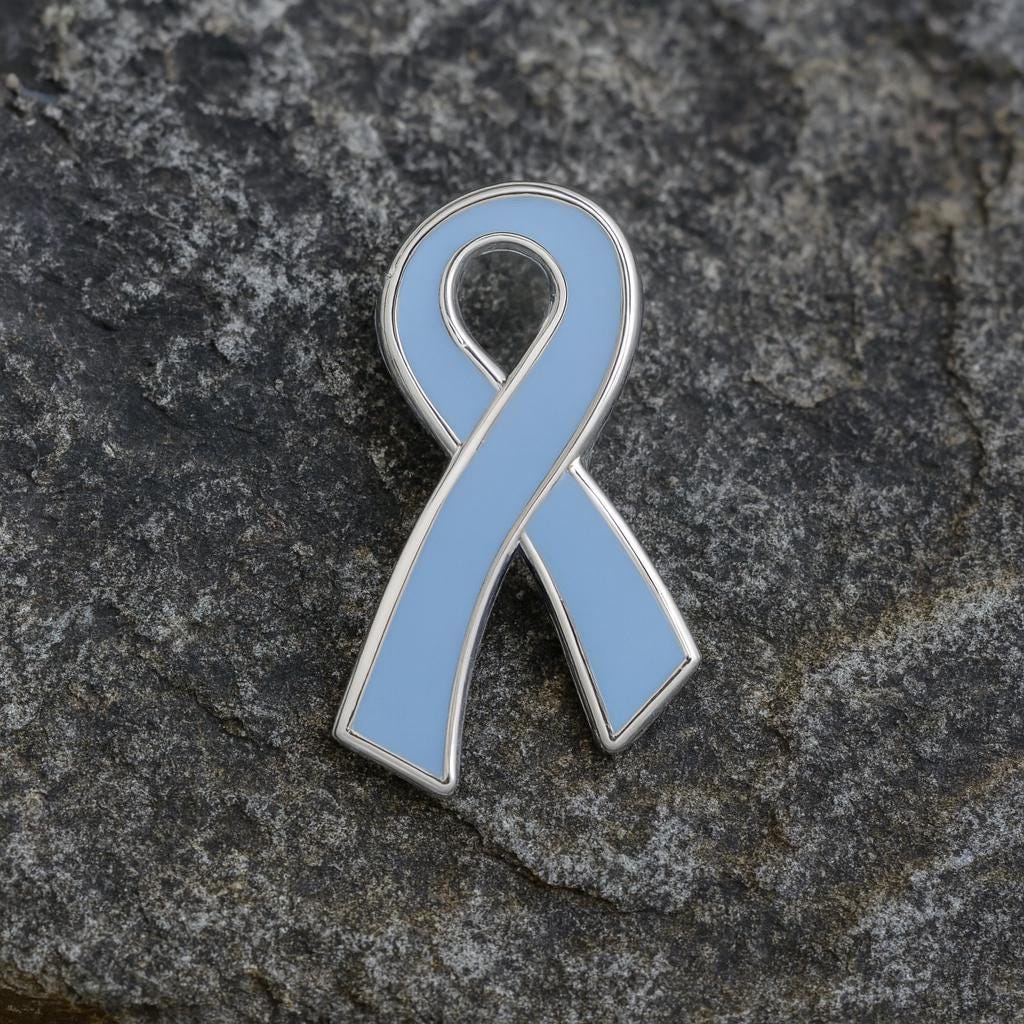 Light Blue Ribbon Pins - Prostate Cancer, Men’s Health, Addison’s ...