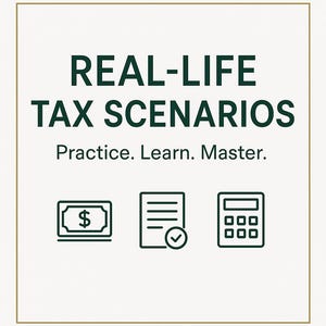 15+ Tax Prep Practice Scenarios Workbook for Beginner Tax Professionals & Students - Realistic Taxpayer Cases