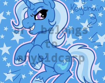 My small pony inspired powerful and great blue magician unicorn performer