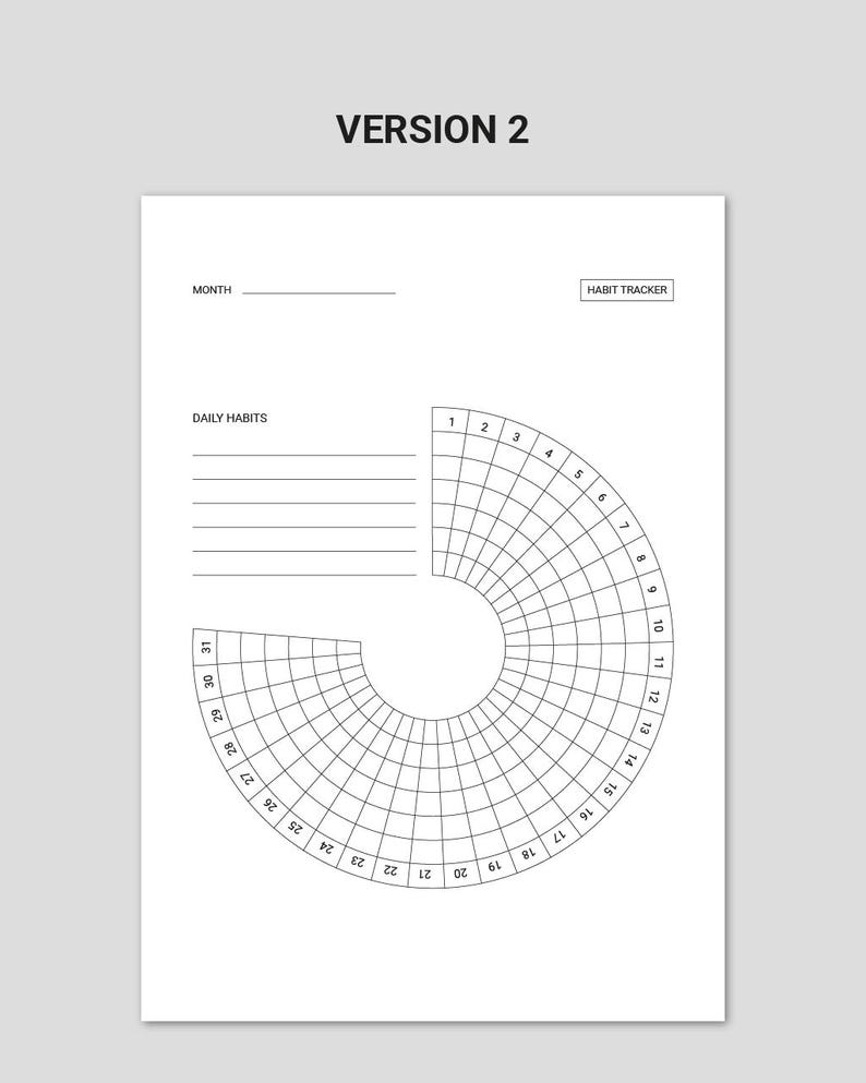 Habit Tracker Printable PDF | A4 & US Letter Planner - Etsy