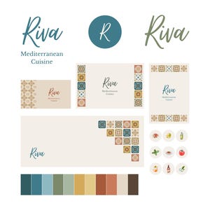 Brand Starter Bundle | Complete Logo Kit + Color Palette + Business Cards + Instagram Highlights | Branding Package for Restaurant
