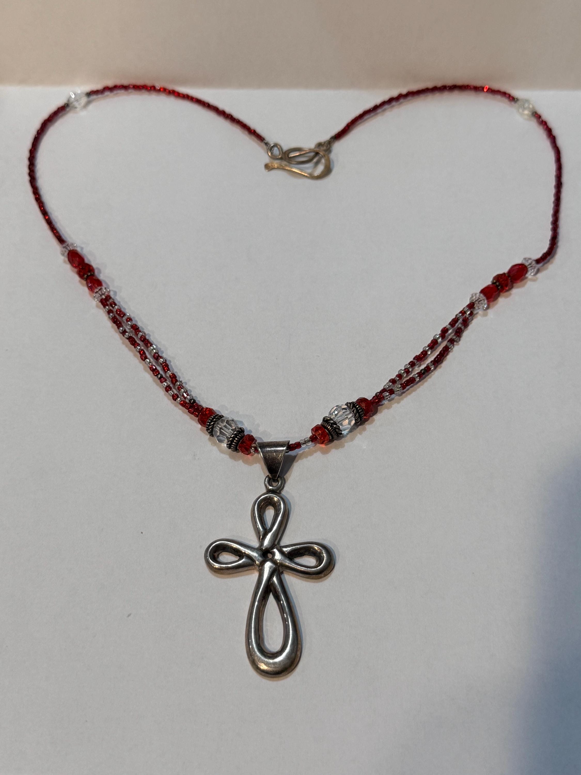 Mexican silver taxco cross necklace - Etsy 日本