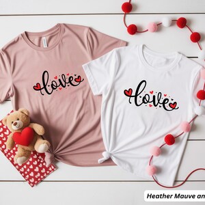 Camiseta/Camiseta de pareja de San Valentín, diseño a juego