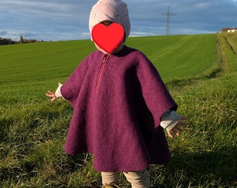 Auto Poncho Kind aus Wollwalk oder Merino – sicher im Kindersitz, stilvoll im Alltag