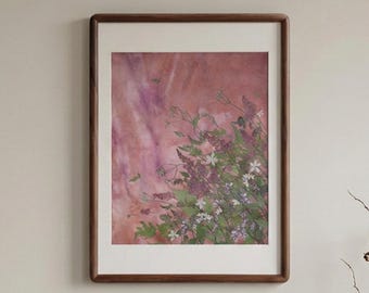 Pressed Flower Frame: Real Dried Flowers Depict the Dynamic Movements of Plants Dancing in the Wind