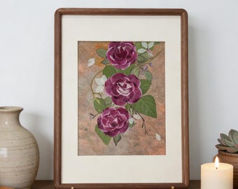 Pressed Flower Frame: A Love Letter Written in Dried Roses