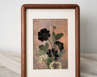 Pressed Cosmos Flower Frame: Solid Wood, Unique Floral Art