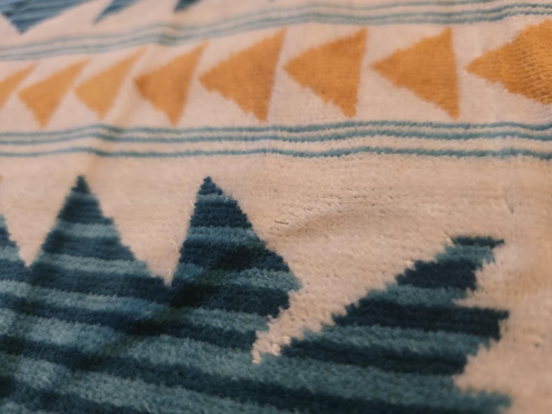 Toalla Pendleton hecha a mano - Toalla con capucha para bebé - Diseño nativo occidental 100% algodón del suroeste - Sunset Pass imagen 5