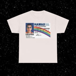 Hawaii Rainbow Driver License Photo Tee | ID Card Graphic Shirt/ Mc Lovin/ Guy with glasses/ Funny/ Perfect gift/ Unisex