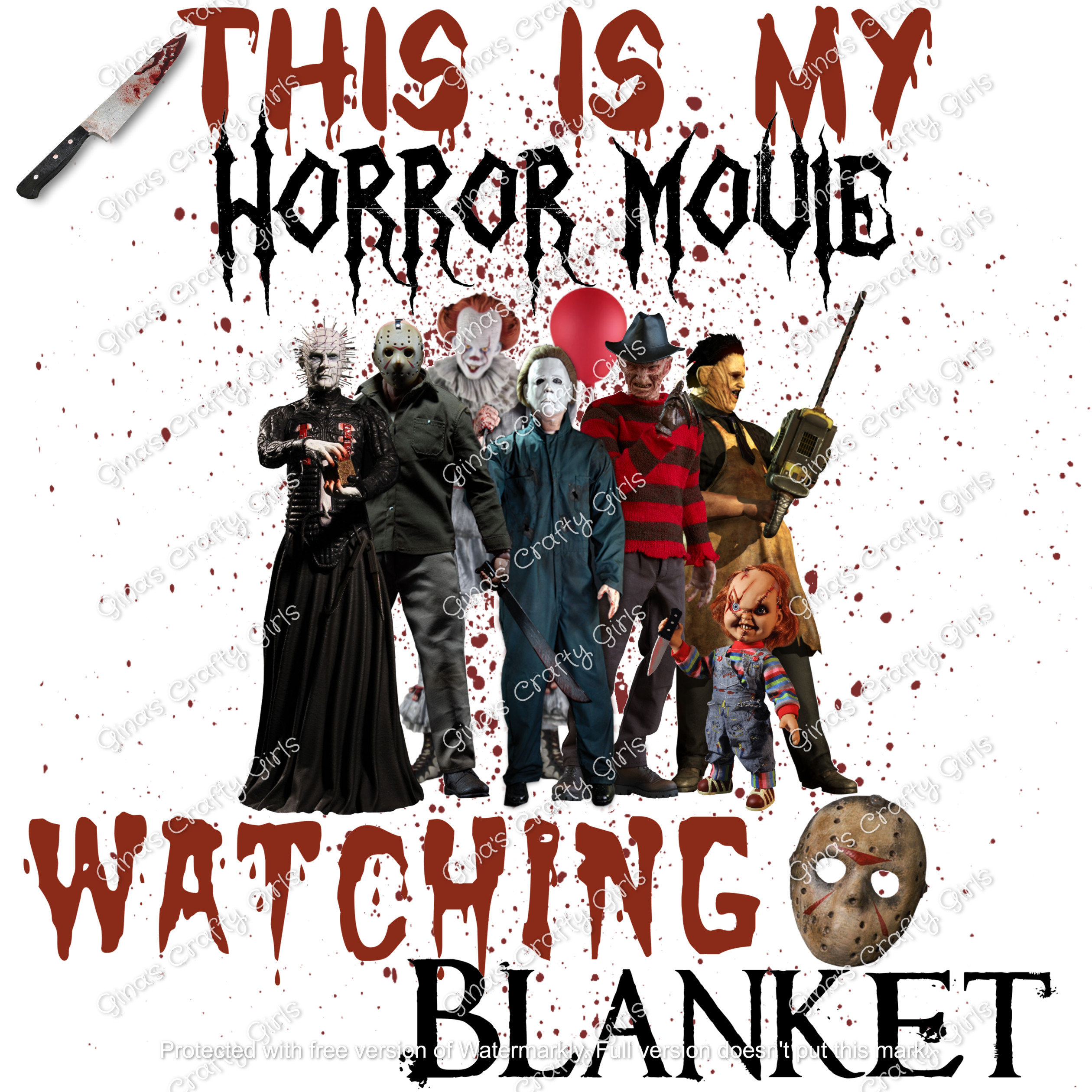 This Is My Horror Movie Watching Blanket Etsy