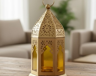 Metal Moroccan Decorative Lantern | Hanging Candle Holder | Home Décor Gift