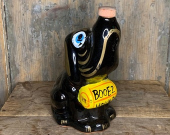 Vintage 'Booze Hound' Ceramic Dog Decanter | Ceramic Whiskey Jug