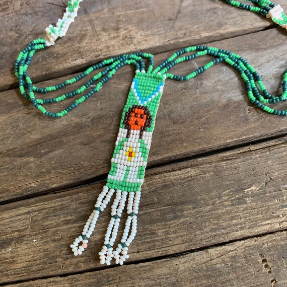 Vintage Native American Beaded Necklace | Native … - image 6