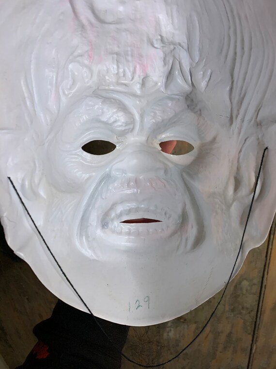 Vintage Halloween Mask Monster Mask Plastic Mask Gem