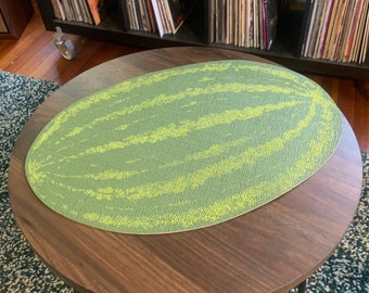Vintage Fruit and Vegetable Placemat Set, Retro Kitsch Kitchen Table Mats, Cottagecore Botanical Dining Linens