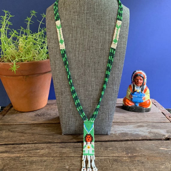 Vintage Native American Beaded Necklace | Native … - image 5