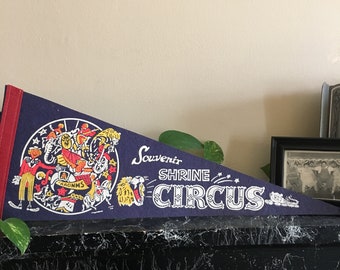 Shriner Circus Pennant | Vintage Souvenier