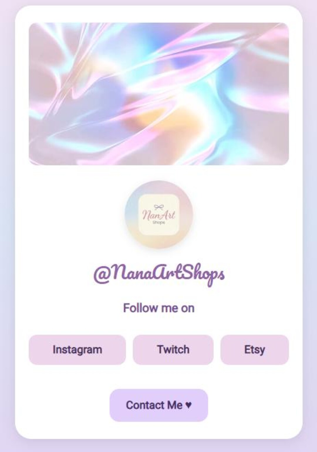 Pastel Link in Bio Page – HTML CSS Template (digital Download) - Etsy