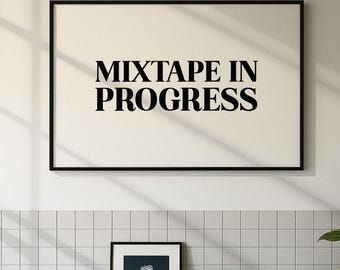 Impression mixtape en cours – affiche de musique rétro des années 90 (téléchargement numérique)