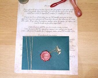 Lettre personnalisée écrite à la main – Cadeau émotionnel unique – Personalized handwritten letter