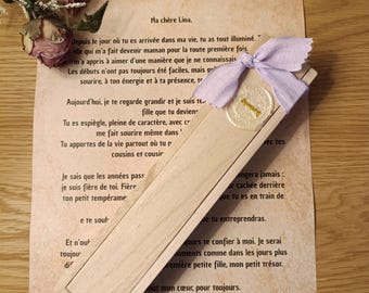 Lettre à ma meilleure amie – Letter to my best friend – Message pour dire merci – Personalized letter -Thank you letter