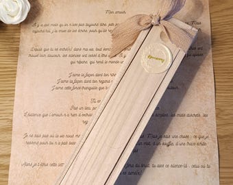 Lettre de vœux de mariage – Wedding vows letter – Message pour témoin ou demoiselle d’honneur – Lettre personnalisée- message à offrir