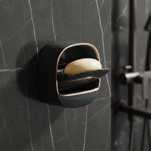 Wall Mounted Soap Dish with Lid • Waterproof ABS Soap Holder