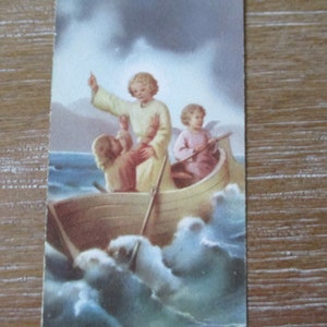 Antique Religious Christian Paper Card 1930's Ephemera Saved