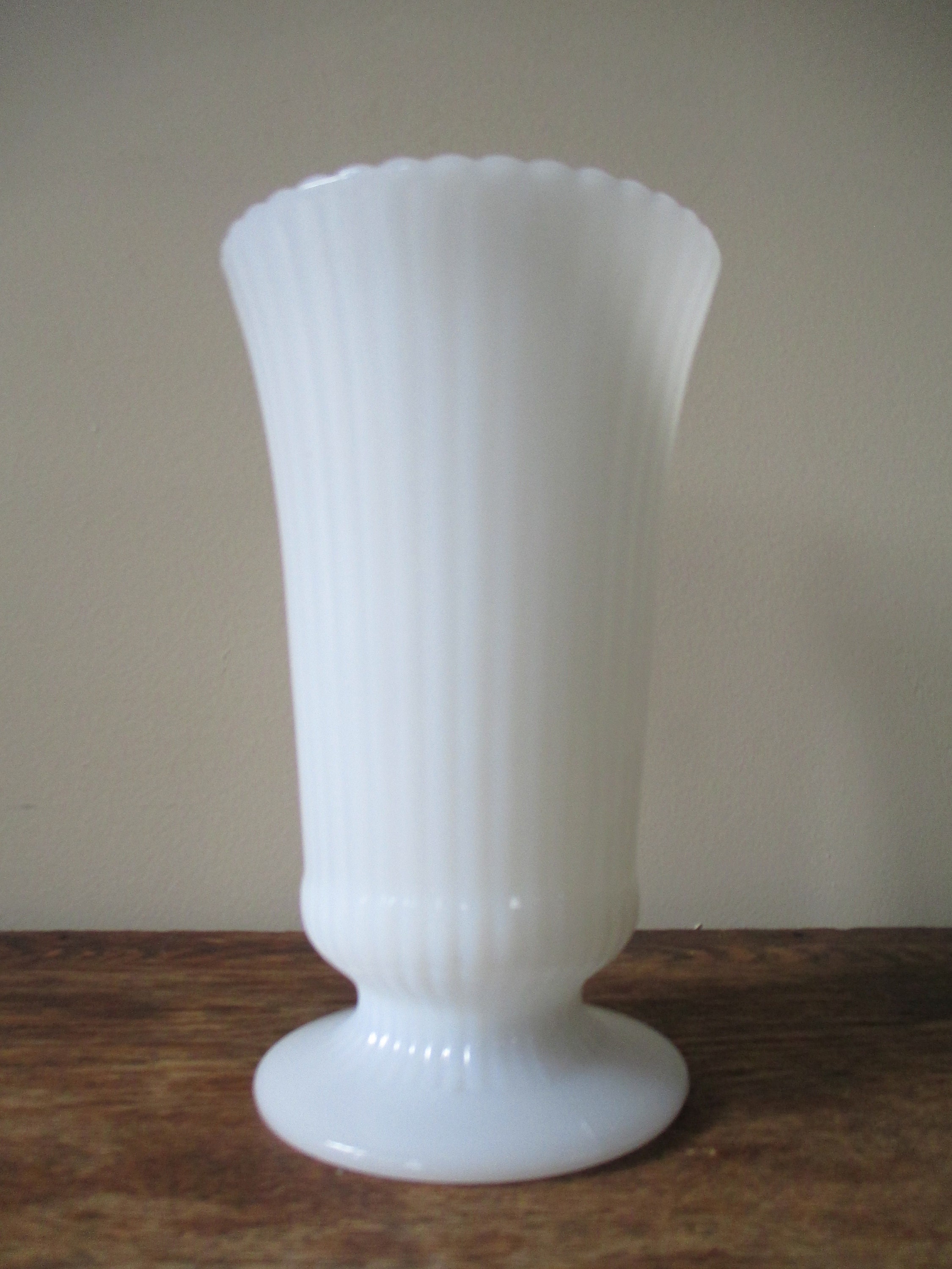 E.O. Brody Co. White Milk Glass Flower Vase Etsy