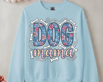 Flower Dog Mama png, Dog Mom png, Dog Lover Png, Dog Gifts, Retro Dog PNG, Mama Mom File Png, Dog Bone png, Digital Download