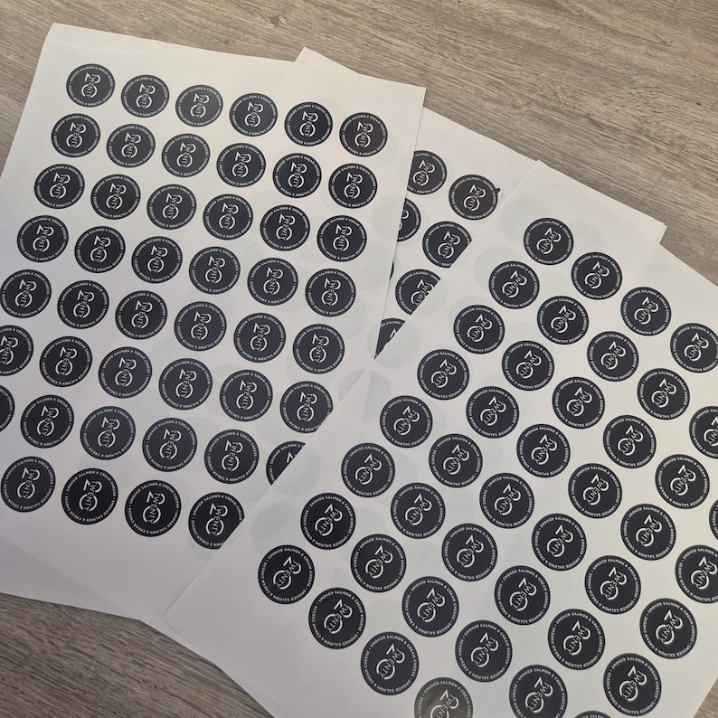 Round Trident Sticker Custom 40mm Round Stickers - Matte Finish - Etsy