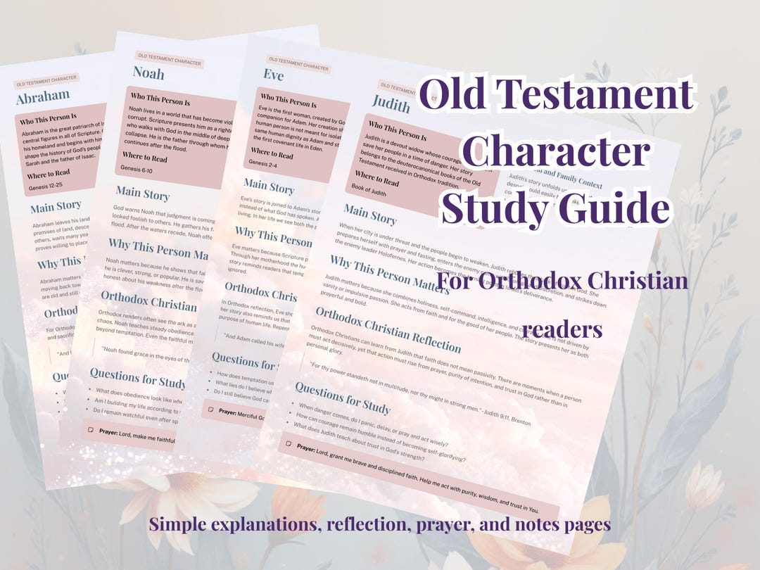 Bible Character Study Guide, Bible Study Notes, 26 Character Summaries ...