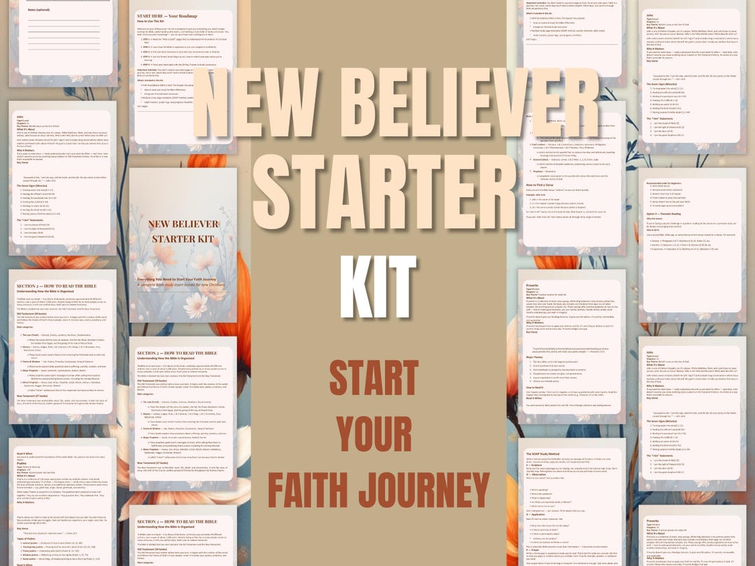 New Believer Starter Kit | Bible Study Insert Bundle | Christian ...