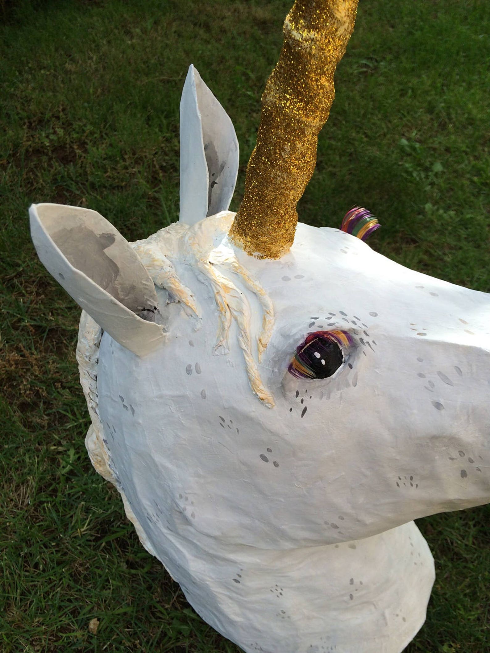 Paper Mache Unicorn Head Faux Taxidermy Unicorn Wall Decor Etsy