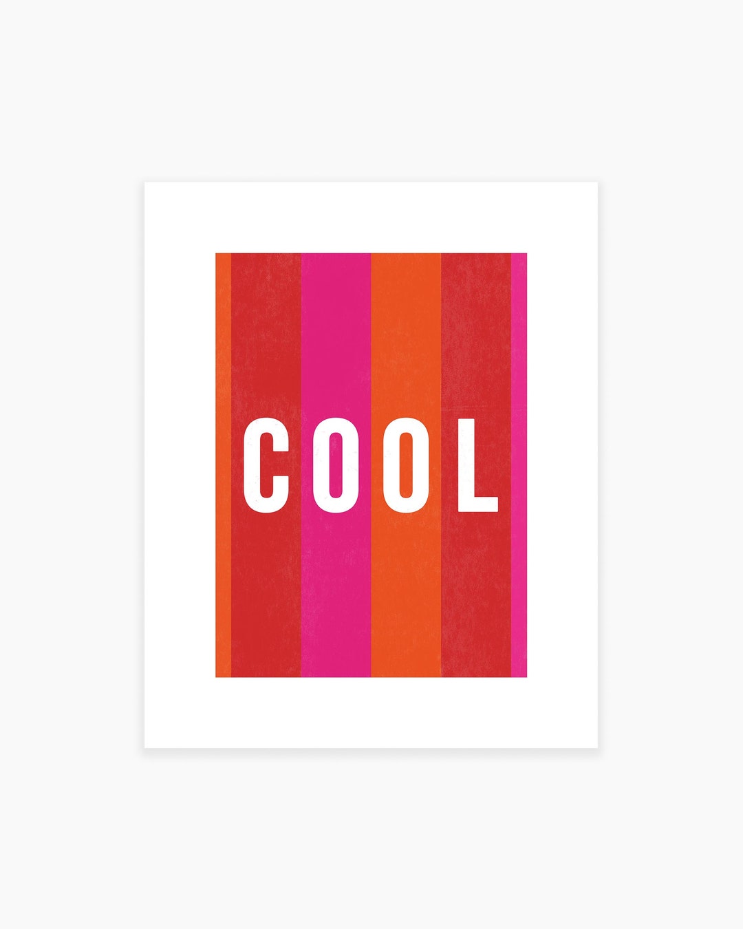 Cool Type on Warm Colors Art Print - Etsy