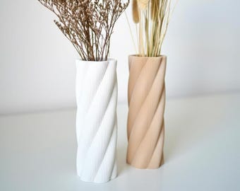 Twistlam Vase - Minimalistischer geometrischer Fluss, 3D gedruckte Vase