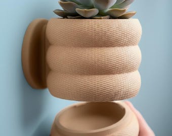 Bubble Weave Rail Planter Kit - 3D gedruckter modularer vertikaler Garten | Wand- oder Tischoptionen