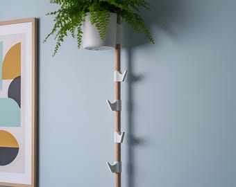 Modularer Haken für Die Schiene - 3D Gedruckte Wandbefestigung | Hang Mäntel, Taschen, Schlüssel (5 Farben matt)