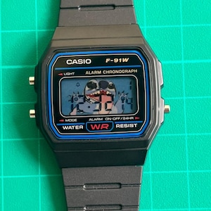 Casio F-91W Stitch Custom Watch – Retro Digital Style with NFC Tag Inside