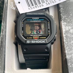 Casio G-Shock DW-5600UE Anpassad LCD Muammar Gaddafi | Handgjord digitalklocka | Unikt samlarobjekt