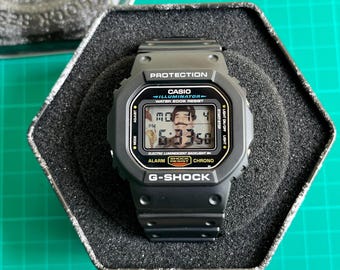 Custom Casio G-Shock DW-5600E Saddam Hussein LCD Mod | Unique Political Art Watch