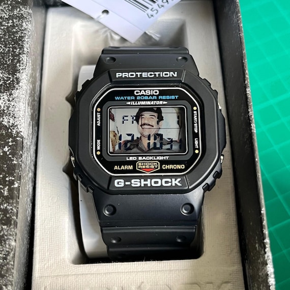 Custom Casio G-shock DW-5600UE Saddam Hussein LCD Mod | Unique