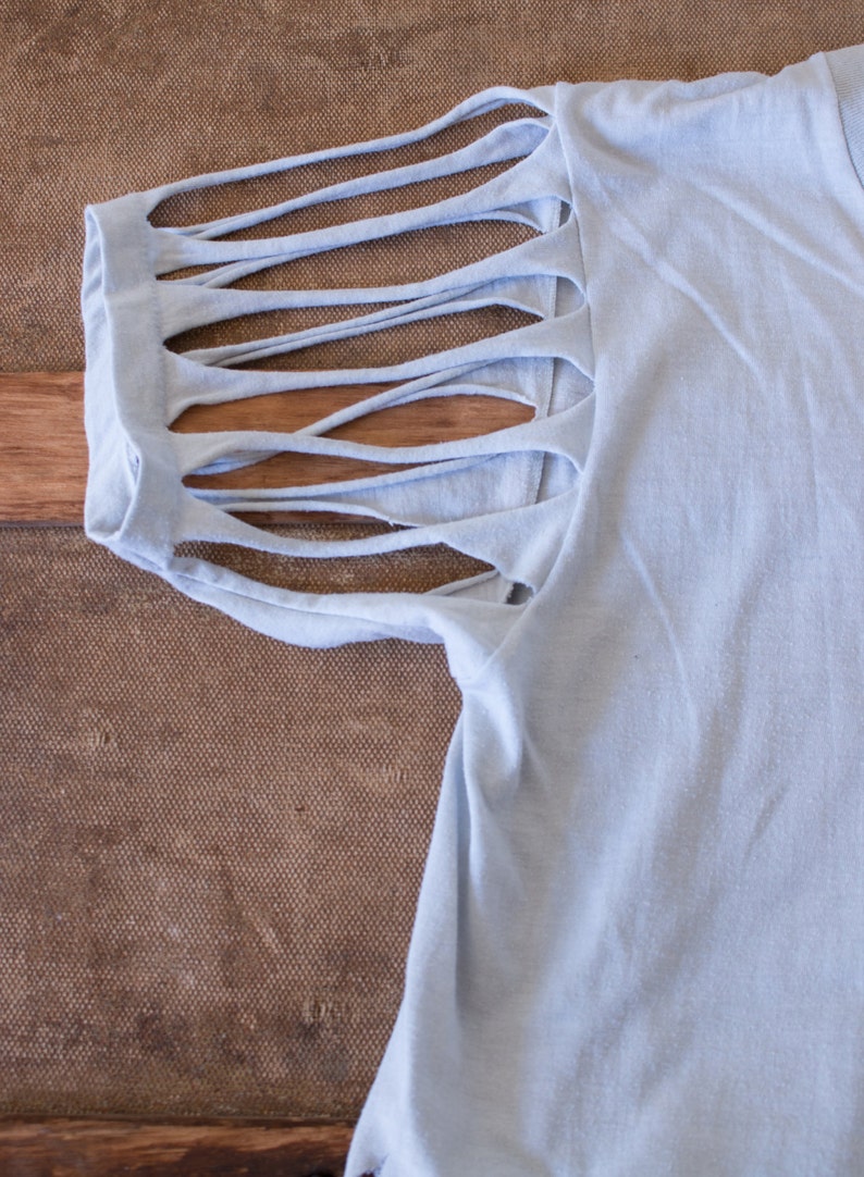 Fringed & beaded tshirt M Etsy