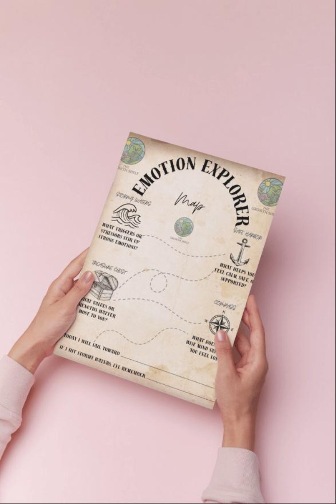 Pattern Map Therapy Emotion Explorer Map – Therapy Worksheet for Coping Skills ...
