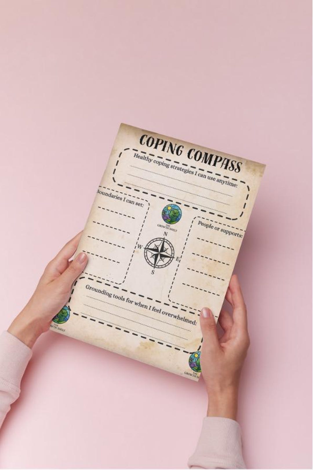 Coping Compass Mindfulness & Coping Skills Worksheet, Dbt-inspired ...