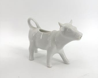 Cow Creamer Pitcher Unisex OS White Ceramic Farmhouse Kitchen Decor