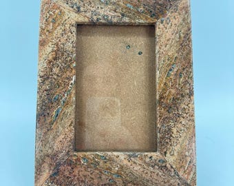 Stone Granite Marble Picture Frame Home Decor 4x6 Brown Tan Polished
