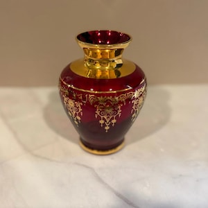 24 K Gold Murano Vase - Etsy